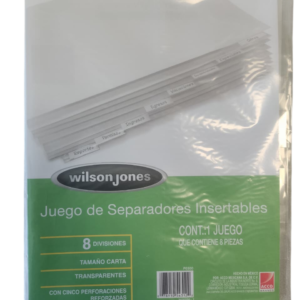 Separadores Insertable Con 8 Divisiones Transparentes