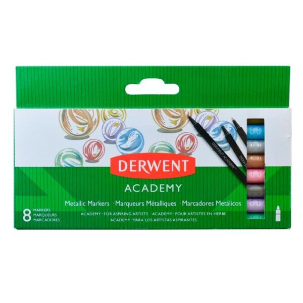 Set de Marcadores Metálicos Derwent Academy 8 Piezas