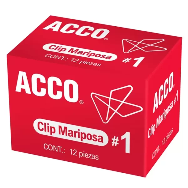 Caja de Clips Mariposa ACCO #1